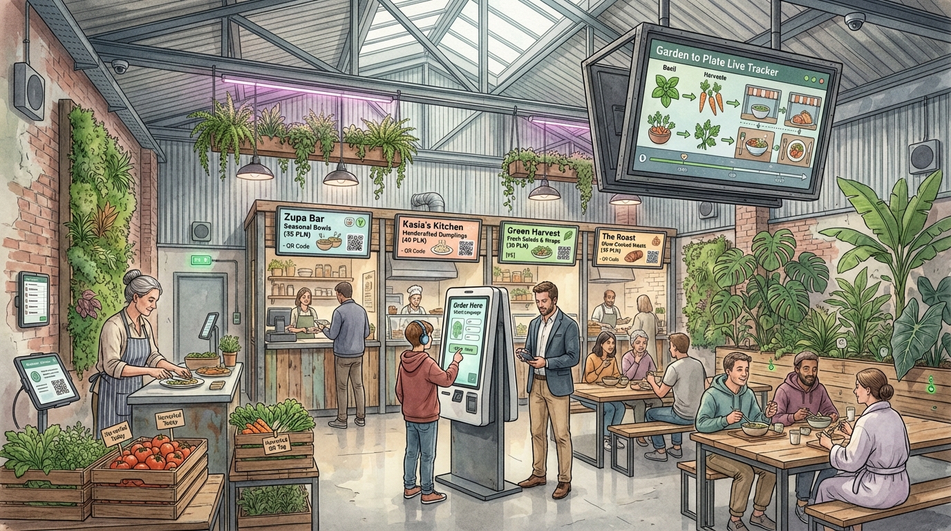 Crowd-sourced food hall