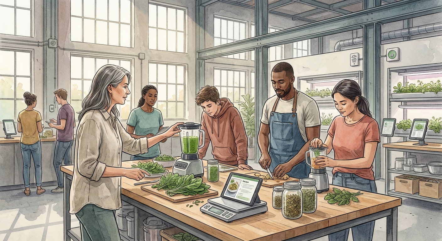 Community kitchen and juice workshop